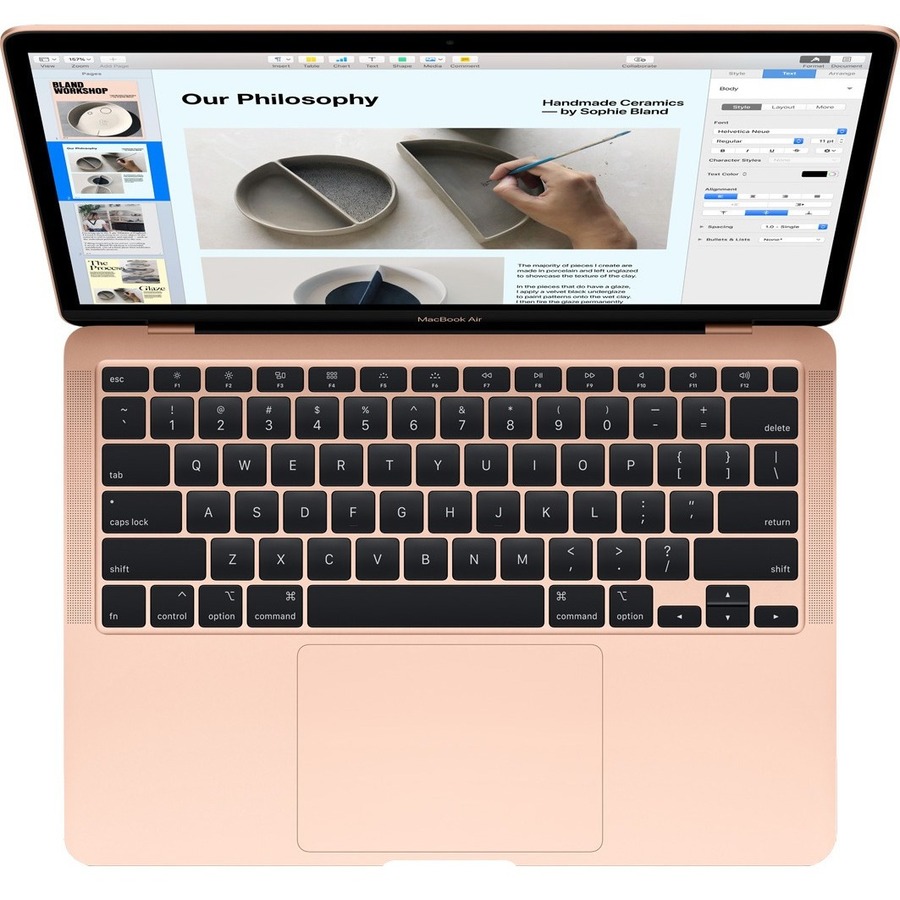 Apple MacBook Air M1 Chip 8-core 256GB SSD 8GB 13.3" (2560x1600) Retina Display MacOS Big Sur 11.0 GOLD Backlit Keyboard