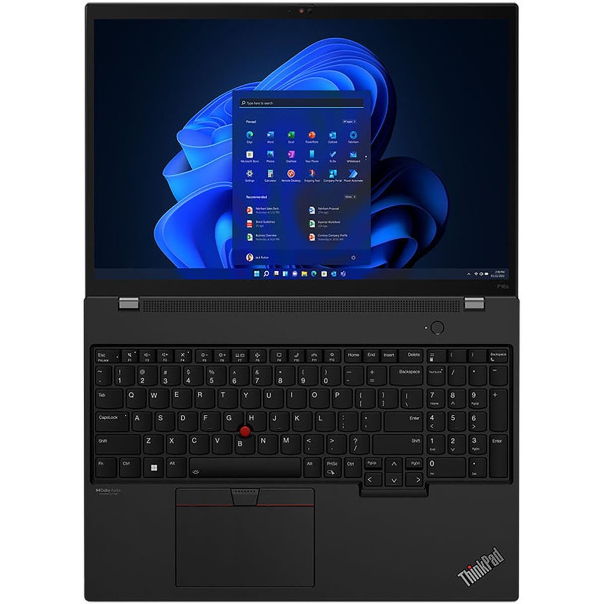 Lenovo ThinkPad P16s Gen 1 MOBILE WORKSTATION Core™ i7-1280P 512GB SSD 32GB 16" (2560x1600) WIN11 Pro BLACK Backlit Keyboard FP Reader