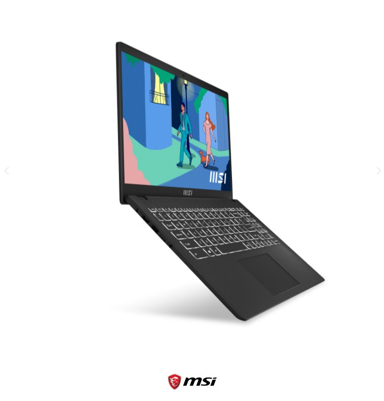 MSI MODERN 15 ULTRA THIN Core™ i7-1255U 512GB SSD 16GB 15.6" (1920x1080) WIN11 CLASSIC BLACK Backlit Keyboard