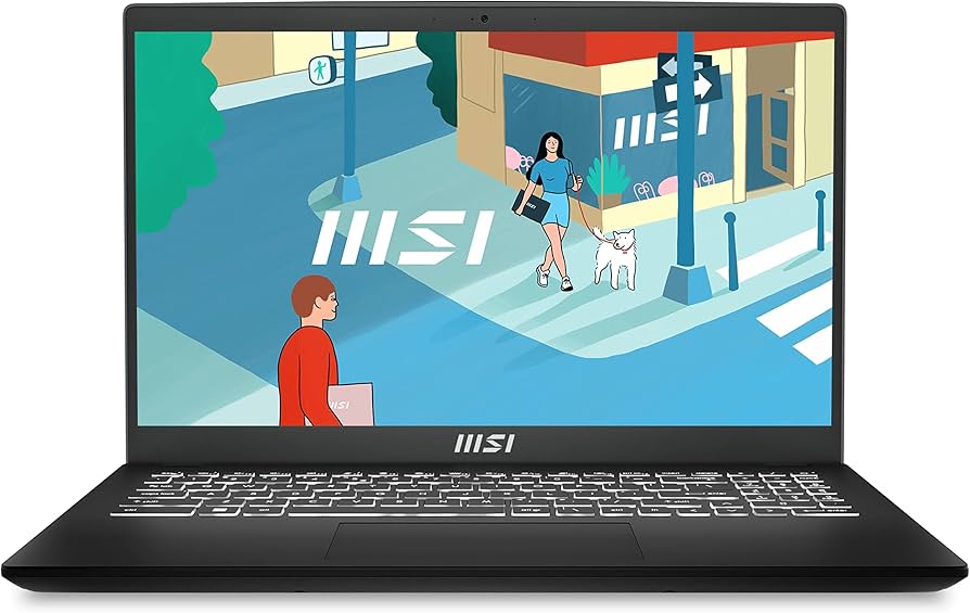 MSI MODERN 15 ULTRA THIN Core™ i7-1255U 512GB SSD 16GB 15.6" (1920x1080) WIN11 Pro CLASSIC BLACK Backlit Keyboard