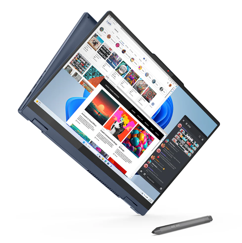 Lenovo 5 16IRU9 2-IN-1 Core™ 7 150U 1TB SSD 16GB 16" WUXGA (1920x1200) TOUCHSCREEN IPS WIN11 COSMIC BLUE Backlit Keyboard FP Reader