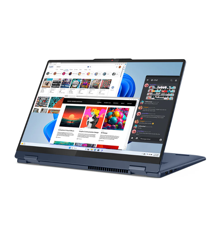 Lenovo 5 16IRU9 2-IN-1 Core™ 7 150U 1TB SSD 16GB 16" WUXGA (1920x1200) TOUCHSCREEN IPS WIN11 COSMIC BLUE Backlit Keyboard FP Reader