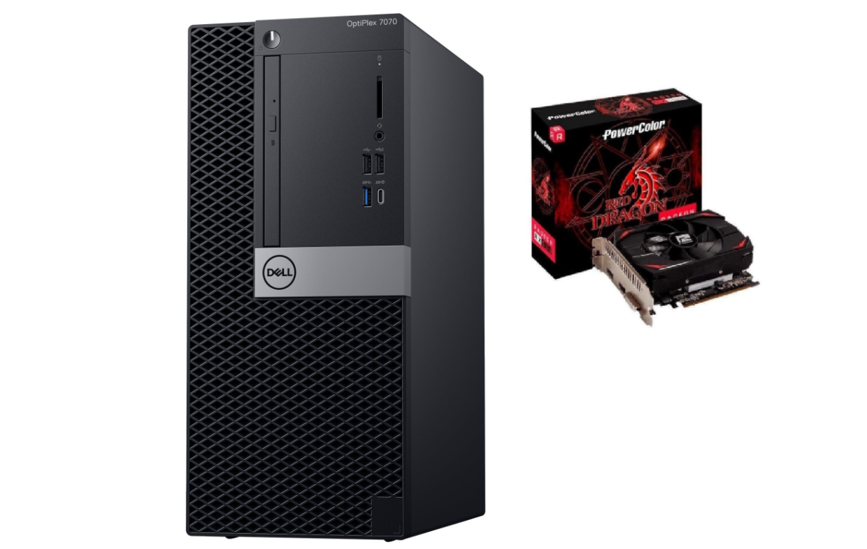Dell OptiPlex 7070 MINI Core™ i7-9700 256GB SSD 16GB DVD-RW WIN11PRO Radeon™ RX 550 4096MB Keyboard Mouse