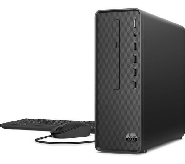 HP SLIM S01-PF2033W DESKTOP Core™ i3-12100 512GB SSD 8GB BT WIN11 BLACK Wireless Keyboard Mouse