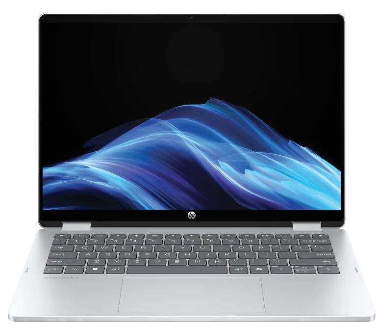 HP OmniBook 5 Flip 14-FP0013 Core™ 5 120U 512GB SSD 8GB 14" (1920x1200) TOUCHSCREEN WIN11 GLACIER SILVER Backlit Keyboard