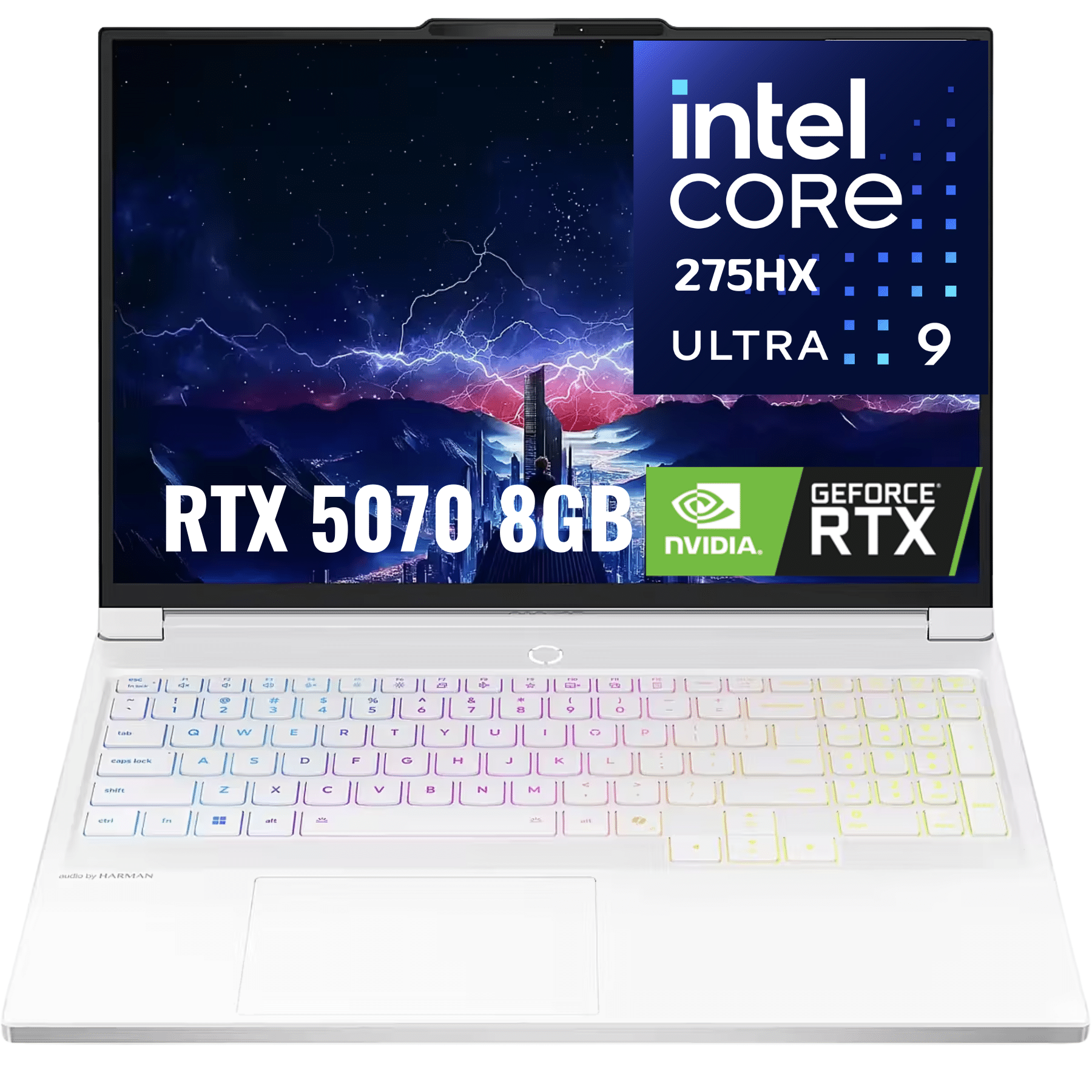 Lenovo LEGION 7 16IAX10 GAMING Core™ Ultra 9 275HX 1TB SSD 32GB 16" (2560x1600) OLED 165Hz WIN11 NVIDIA® RTX 5070 8192MB GLACIER WHITE RGB Backlit Keyboard - מחשב נייד גיימינג עודפים