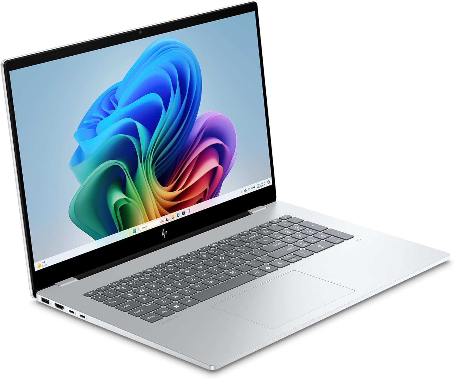 HP OmniBook X AI 17-DD0047 Core™ Ultra 7 256V 512GB SSD 16GB 17.3" (1920x1080) TOUCHSCREEN WIN11 ARC™ 140V 8192GB GLACIER SILVER Backlit Keyboard