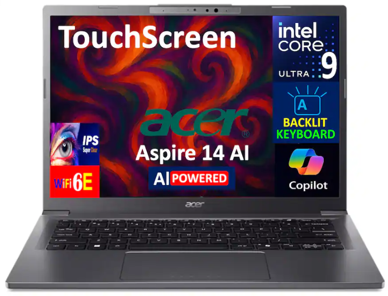 Acer Aspire AI A14-52MT-94H5 Core™ Ultra 9 288V 1TB SSD 32GB 14" (1920x1200) WIN11 IRON Backlit Keyboard - NX.JK7AA.003