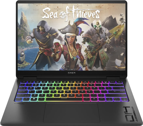 מחשב נייד עודפים לגיימינג  -  HP OMEN TRANSCEND 14-FB1013 GAMING Core™ Ultra 7 255H 1TB SSD 32GB 14" (2880x1800) 2ms OLED 120Hz WIN11 NVIDIA® RTX 5060 8192MB SHADOW BLACK RGB Backlit Keyboard