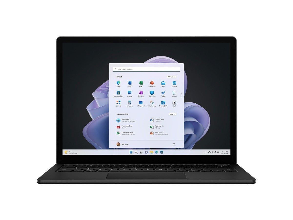 Microsoft Surface Laptop 5 Core™ i7-1265U 512GB SSD 16GB 13.5" (2256x1504) WIN11 Pro BLACK - מחשב נייד מחודש