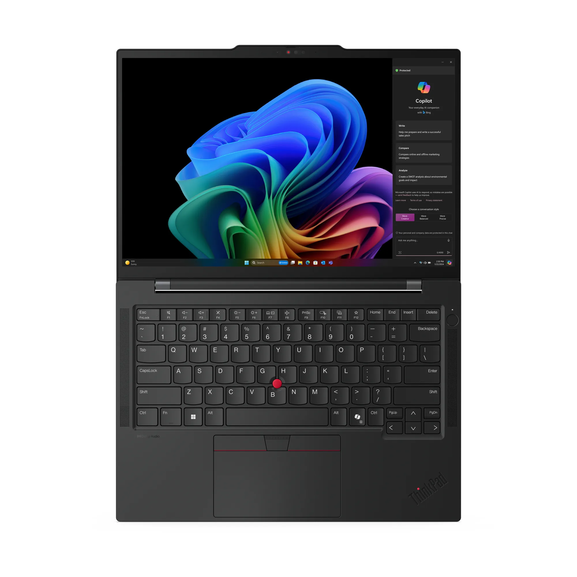נייד עודפים -  Lenovo ThinkPad T14s Gen 6 Core™ Ultra 7 268V 1TB SSD 32GB 14" WUXGA (1920x1200) TOUCHSCREEN IPS WIn11 Pro IR Webcam BLACK Backlit Keyboard FP Reader